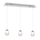 OVO 15W (3x5W) LED Átlátszó Minimal Sphere ML428 Milagro Metal + Akril függőlámpa