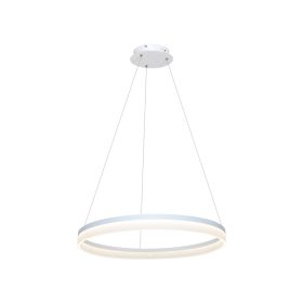   RING függőlámpa, fehér kör, 36W LED fém és akril IP20, modern stílusú Milagro