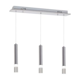   LED-csöves függőlámpa túlnyúló króm ICE 15W 4000K IP20 fém és akril Milagro