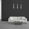 LED-csöves függőlámpa túlnyúló króm ICE 15W 4000K IP20 fém és akril Milagro