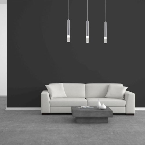 LED-csöves függőlámpa túlnyúló króm ICE 15W 4000K IP20 fém és akril Milagro