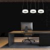 RING függőlámpa 36W három kör fehér LED IP20 Fém és akril modern stílusú Milagro