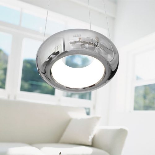 MERCURIO króm kör alakú függőlámpa 12W LED IP20 Fém modern stílusú Milagro