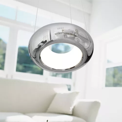 MERCURIO króm kör alakú függőlámpa 12W LED IP20 Fém modern stílusú Milagro