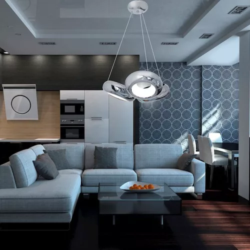 MERCURIO függőlámpa króm körök 36W LED IP20 Fém modern stílusú Milagro