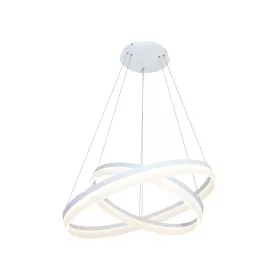   RING függőlámpa két kör fehér 60W LED IP20 Fém és akril modern stílusú Milagro