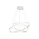 RING függőlámpa két kör fehér 60W LED IP20 Fém és akril modern stílusú Milagro