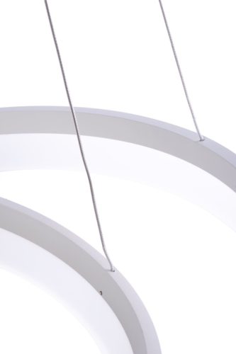 RING függőlámpa két kör fehér 60W LED IP20 Fém és akril modern stílusú Milagro