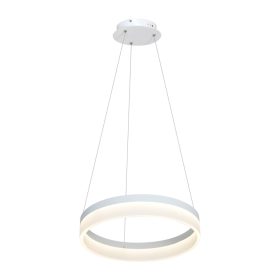   RING függőlámpa 24W fehér kör LED IP20 Fém és akril modern stílusú Milagro