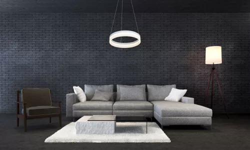 RING függőlámpa 24W fehér kör LED IP20 Fém és akril modern stílusú Milagro