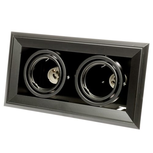 BLOCCO Fekete 2xGU10 LED Milagro süllyesztett halogén lámpatest