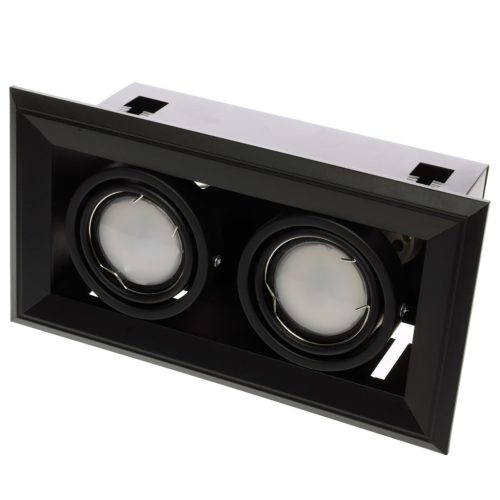 BLOCCO Fekete 2xGU10 LED Milagro süllyesztett halogén lámpatest
