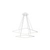 NIX függőlámpa fehér négyzet alakú keret 50W LED IP20 Fém és akril modern minimalista stílusú Milagro