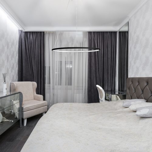 ORION függőlámpa, kör, fekete, 22W LED IP20, modern minimalista stílus, Fém és akril, Milagro