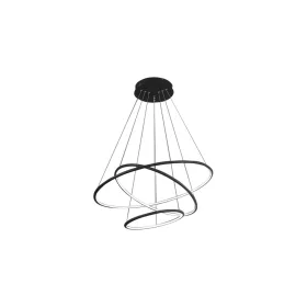   ORION függőlámpa három körös fekete 99W LED IP20 modern minimalista stílusú Fém és akril Milagro