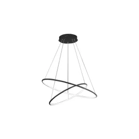   ORION függőlámpa két körös fekete 53W LED IP20 modern minimalista stílusú Fém és akril Milagro