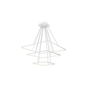   NIX függőlámpa fehér négyzet alakú keret 117W LED IP20 Fém és akril modern minimalista stílusú Milagro