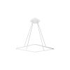 NIX függőlámpa fehér négyzet alakú keret 25W LED IP20 Fém és akril modern minimalista stílusú Milagro