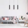 CARBON függőlámpa 3X5W LED fekete cső IP20 Fém és akril modern minimalista stílus