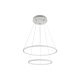 ORION függőlámpa két fehér kör 53W LED IP20 modern minimalista stílus Fém és akril Milagro