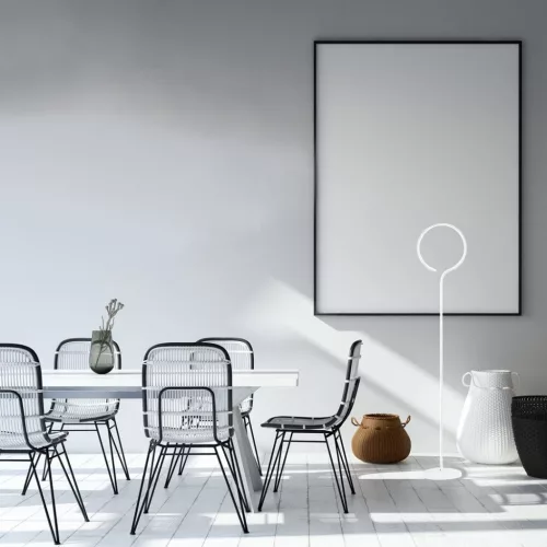 ORION okra fehér állólámpa 35W LED IP20 modern minimalista stílusú Fém és akril Milagro