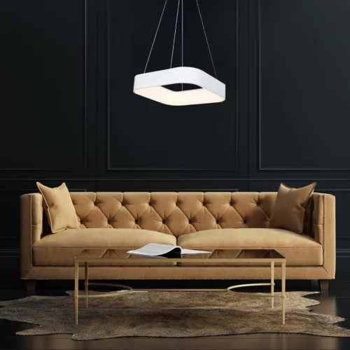 ASTRO függesztett lámpa 24W LED négyzet alakú ernyő fehér ML569 fém + akril