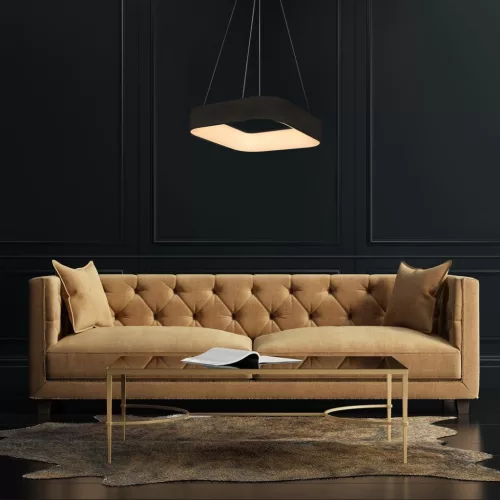 ASTRO függesztett lámpa 24W LED négyzet alakú ernyő fekete ML570 fém + akril
