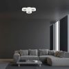 RING mennyezeti lámpa három kör fehér 36W LED IP20 Fém és akril modern stílusú Milagro