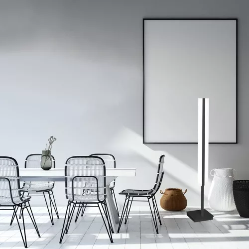 RAY 36W fekete téglalap LED állólámpa IP20 Fém és akril modern minimalista stílusú Milagro
