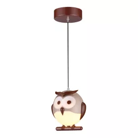   OWL függesztett lámpa 1xE14 LED bagoly gyerek barna ML243 Milagro műanyag