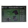 Napelemes kerti lámpa BUTTERFLY LED fali lámpa IP65 3.2W 4000K érzékelő fekete Eco-Light