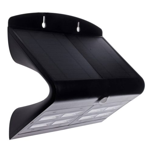 Napelemes kerti lámpa BUTTERFLY LED fali lámpa IP65 6.8W 4000K érzékelő fekete Eco-Light