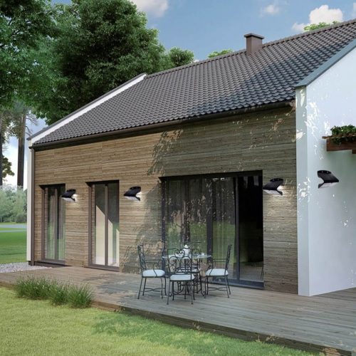 Napelemes kerti lámpa BUTTERFLY LED fali lámpa IP65 6.8W 4000K érzékelő fekete Eco-Light