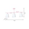 ALICE csillár mennyezeti lámpa rózsaszín 3xE14 Milagro Strip