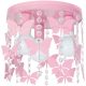Gyermek mennyezeti lámpa púder rózsaszín ANGELICA Butterfly csillár 3x E27 Fém és kristályok Milagro