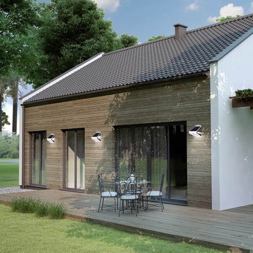 Napelemes kerti lámpa BUTTERFLY LED fali lámpa IP65 3.2W 4000K érzékelő fehér Eco-Light