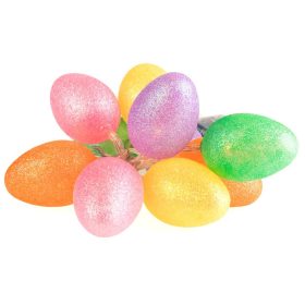   Karácsonyi girland lámpák Elemes LED lámpák Csillogó húsvéti tojás 10x LED MILAGRO EKD4925