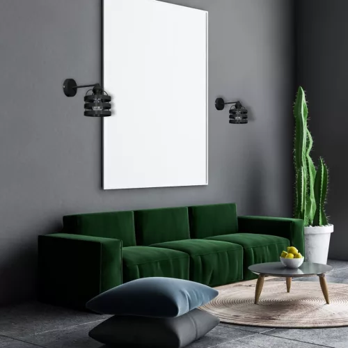 LARS fali lámpa fekete 1xE27 Milagro