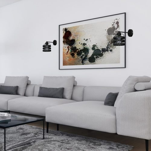 LARS fali lámpa fekete 1xE27 Milagro