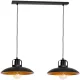 FELIX függőlámpa fekete arany 2xE27 IP20 Fém modern loft ipari stílusú Milagro
