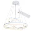 RING 4080 függesztett lámpa három kör fehér 114W LED + TÁVIRÁNYÍTÓ IP20 Fém és akril modern stílusú Milagro