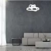 RING 4080 függesztett lámpa három kör fehér 114W LED + TÁVIRÁNYÍTÓ IP20 Fém és akril modern stílusú Milagro