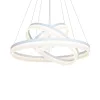 RING 4080 függesztett lámpa három kör fehér 114W LED + TÁVIRÁNYÍTÓ IP20 Fém és akril modern stílusú Milagro