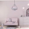 KAGO csillár mennyezeti lámpa 3xE14 szürke és rózsaszín Milagro