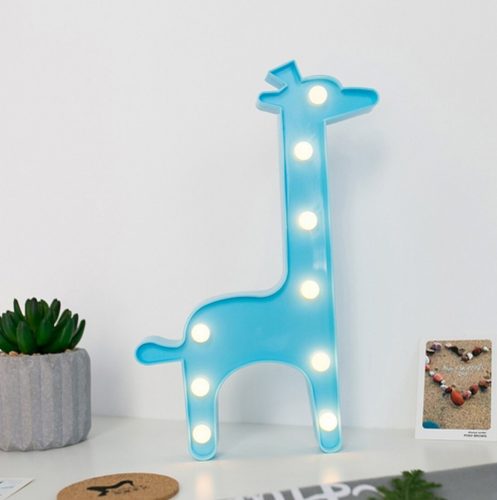 Gyermek éujeszkai lámpa Dekoratív zsiráf, 2x AA 1,5V elemmel, 9x LED MILAGRO EKD6257