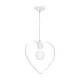 AMORE 1xE27 Szívre függő lámpa, csajos, finom, fehér MLP9950 Milagro Metal
