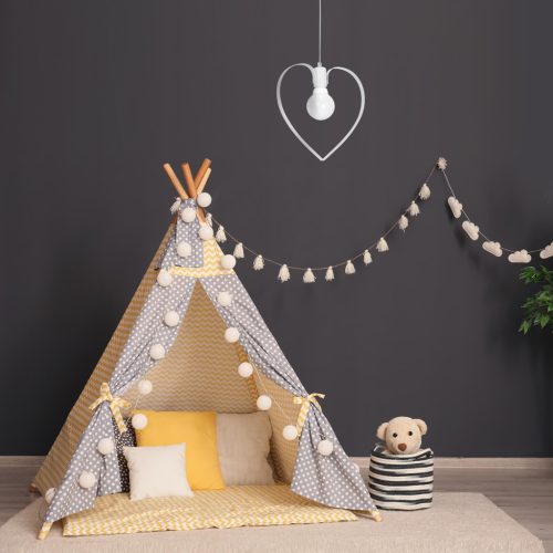 AMORE 1xE27 Szívre függő lámpa, csajos, finom, fehér MLP9950 Milagro Metal