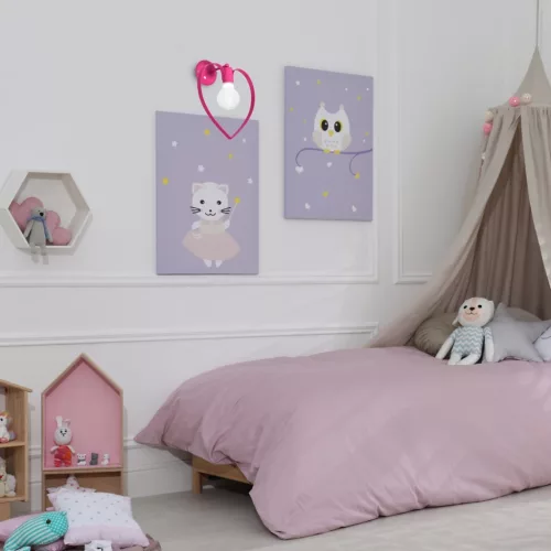 AMORE DARK Fali lámpa Pink 1xE27 Milagro