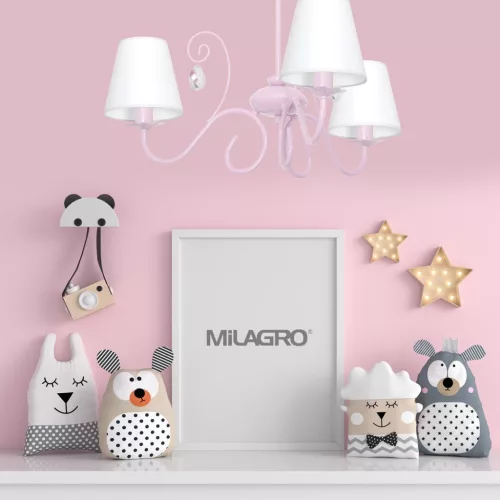 SARA Pink csillár mennyezeti lámpa 3xE14 Milagro