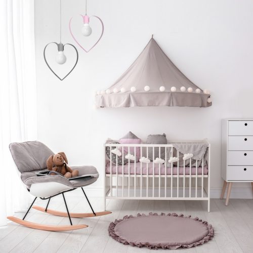 AMORE 1xE27 Szívre függő lámpa, csajos, finom rózsaszín, MLP9953 Milagro Metal